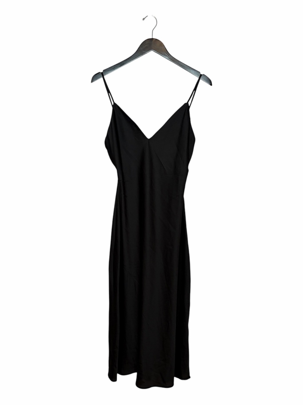 NWT boohoo Tall Satin Slip Dress Black Size US 10
